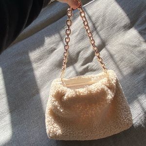 H&M faux shearling handbag